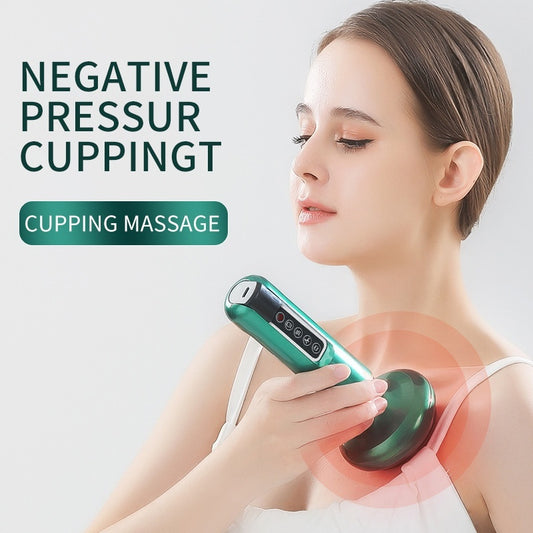 Appareil de Ventouses Électrique 3-en-1 – Massage Gua Sha, Succion Anti-Cellulite et Chauffage Infrarouge